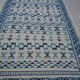 Berber carpet, white and blue 125 x 80 cm