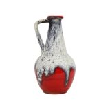Red Fat Lava Design Vase Bay Keramik West Germany Pottery 67-30