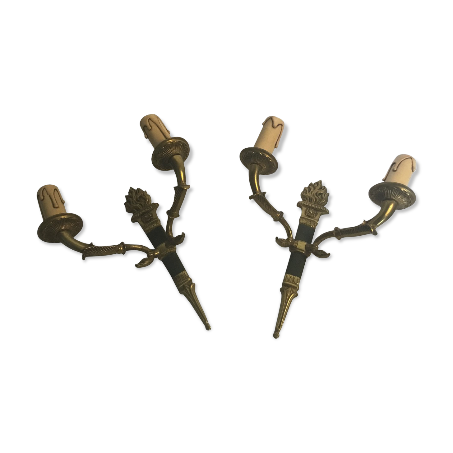 Pair of bronze sconces Empire