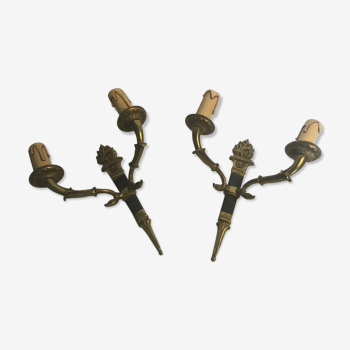 Pair of bronze sconces Empire