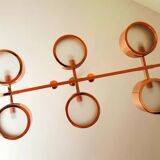 Rectangular Polished Copper Chandelier Italian Chandelier by SimoEng