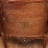 Louis XVI Style Half-Moon Chest of Drawers with Marquetry