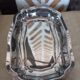 Set of 2 stainless steel hollow dishes
