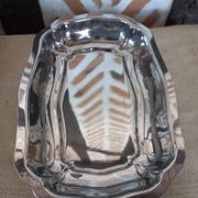 Set of 2 stainless steel hollow dishes