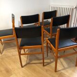Series of 6 vintage Scandinavian style chairs