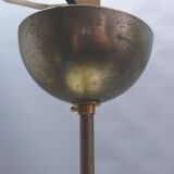 Art Deco rod pendant lamp with marbled glass shade, Germany 1930s