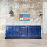 Commercial bank weathered wood panel.