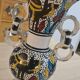 Artisanal vase in glazed ceramic, vintage 50s