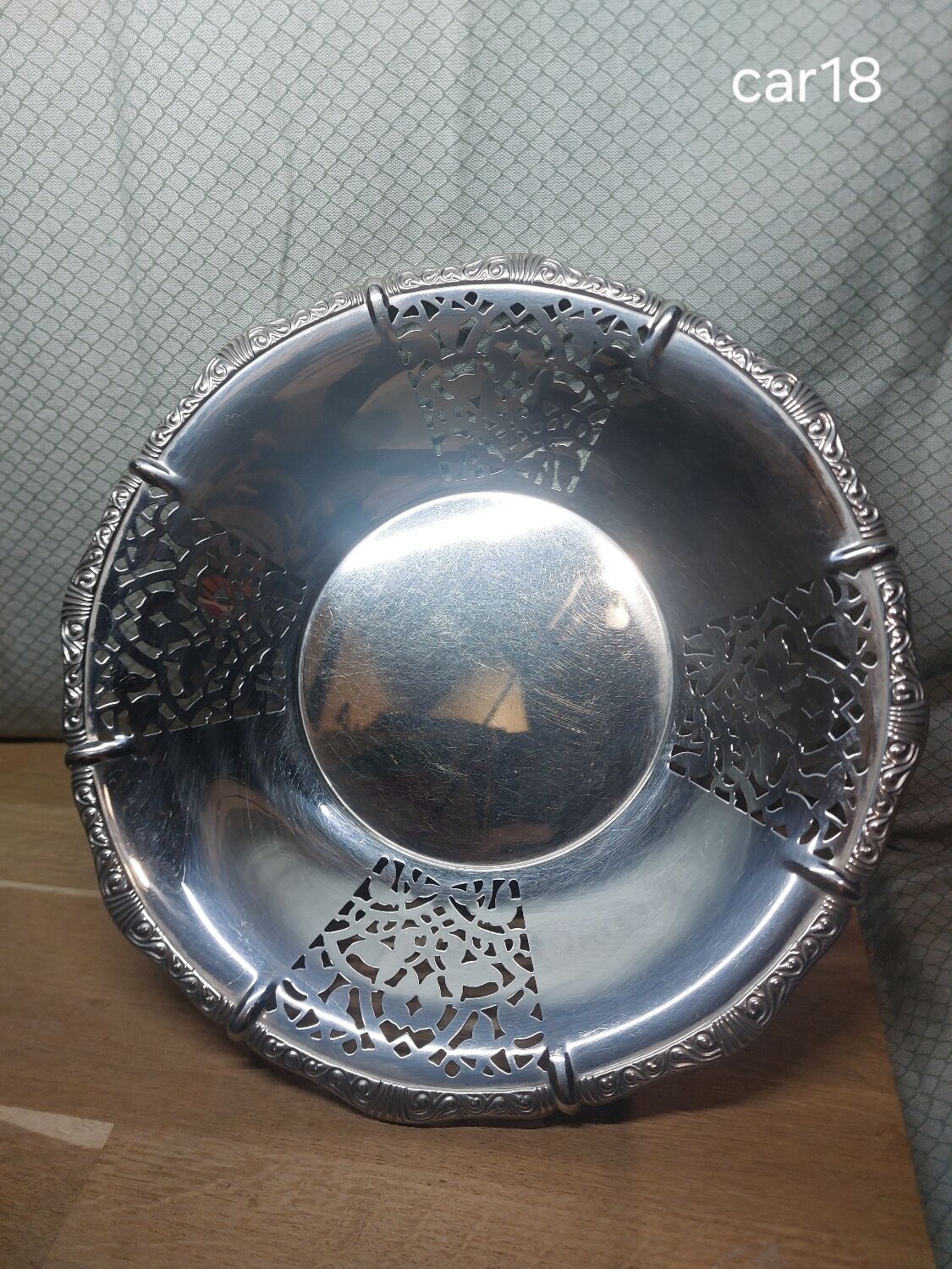 Ancienne corbeille ajourée alfra alessi inox 18/10 italie - coupe vint
