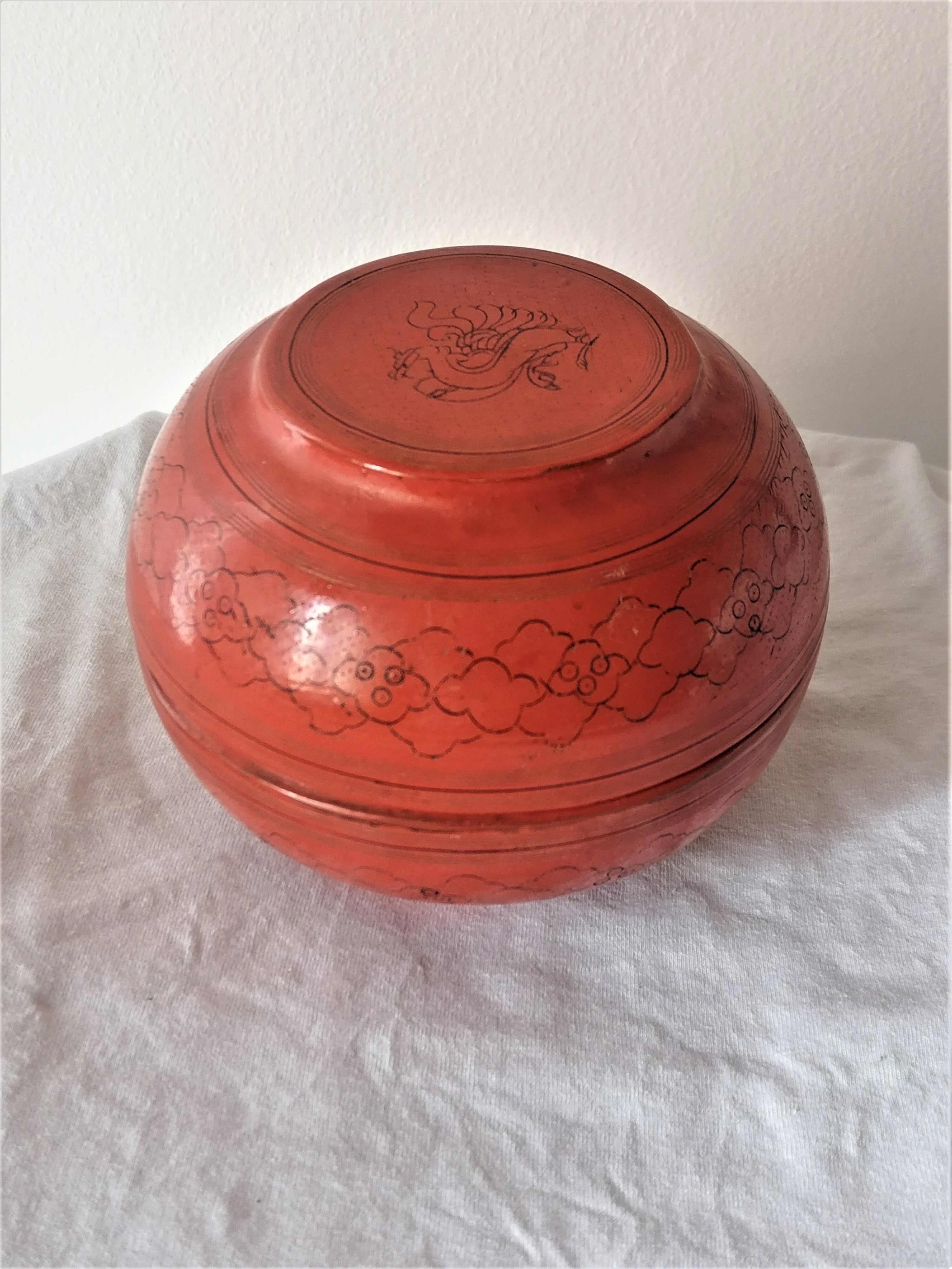 Old Asian lacquer box