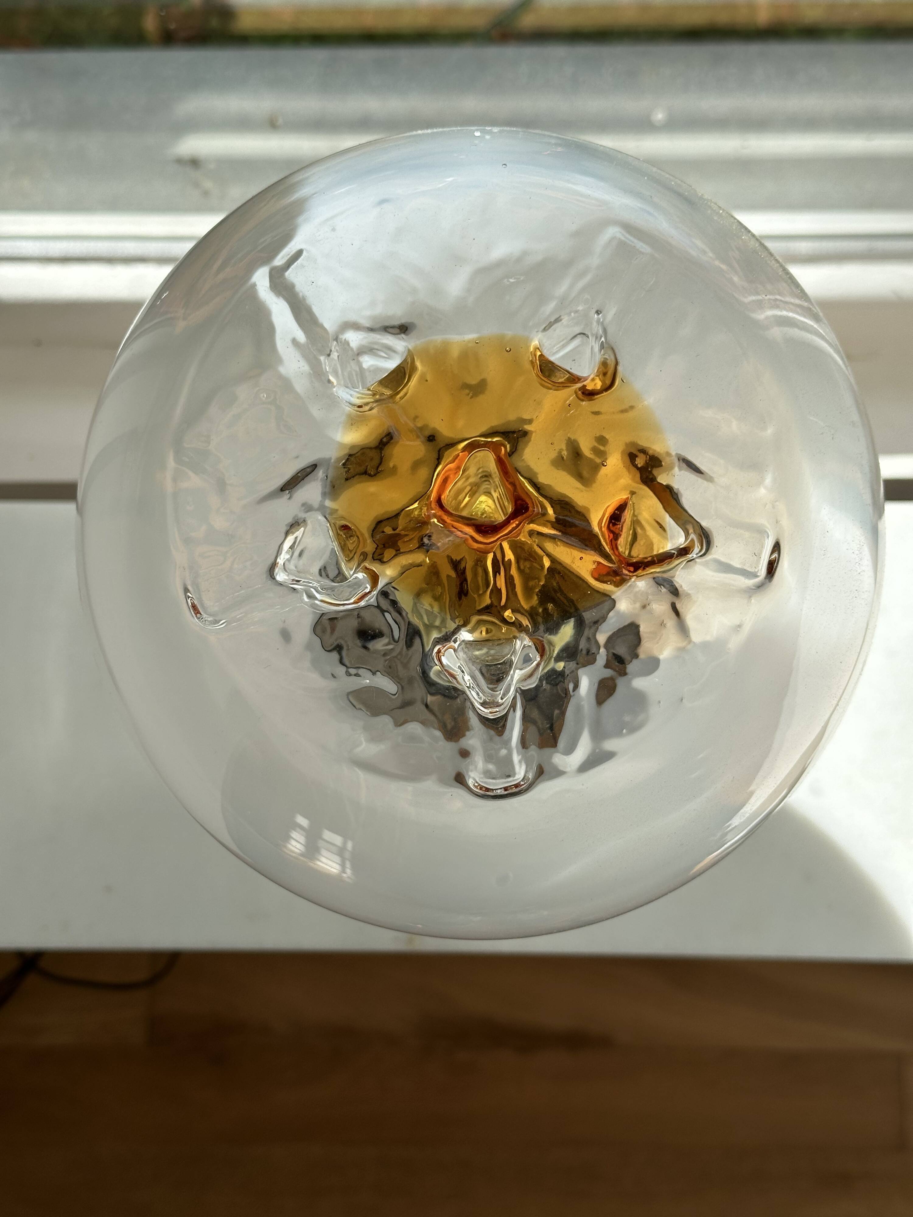 70s Murano blown glass lamp