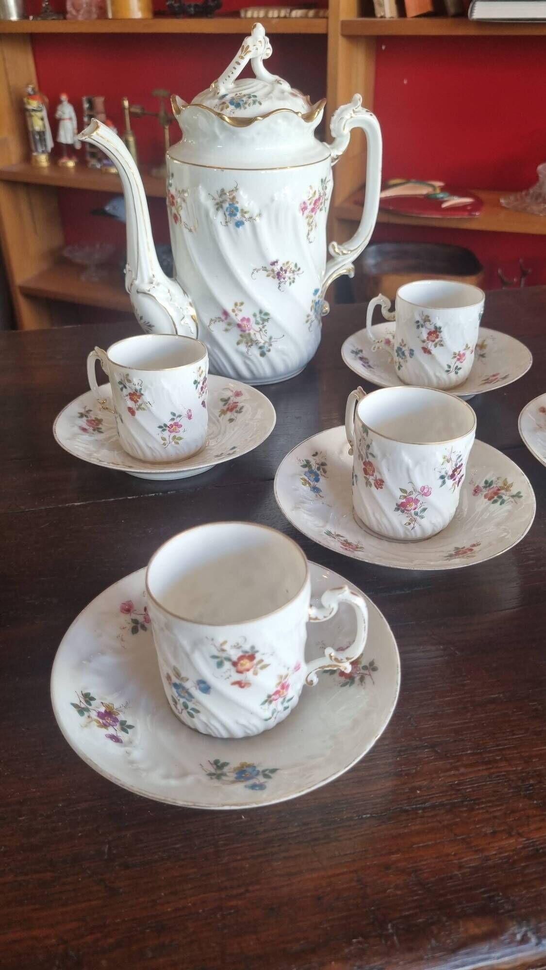 Antique fine porcelain coffee set