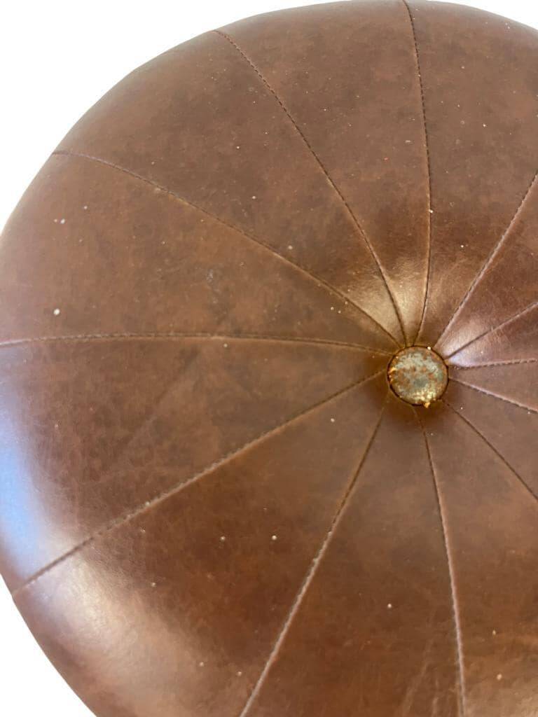 Vintage brown pouf from the 70s