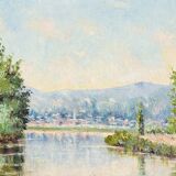 Lot of 2 units in perfect condition: 1 painting signed andré anglade + 1 painting signed aramis boucher