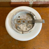 Antique Ceiling Light Sconce White Opaline Ball Vintage #C611