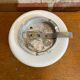 Antique Ceiling Light Sconce White Opaline Ball Vintage #C611