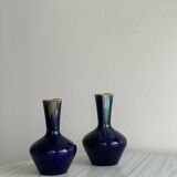 Paire de vases anciens bleus