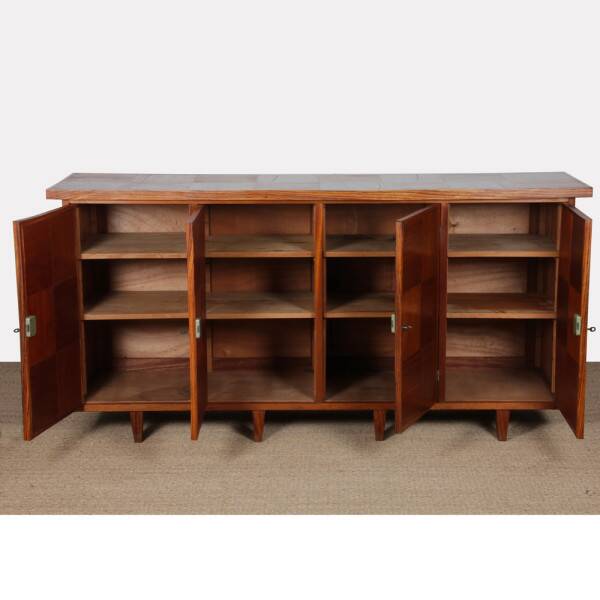 Large solid wood sideboard, modernist work from the 1950s.