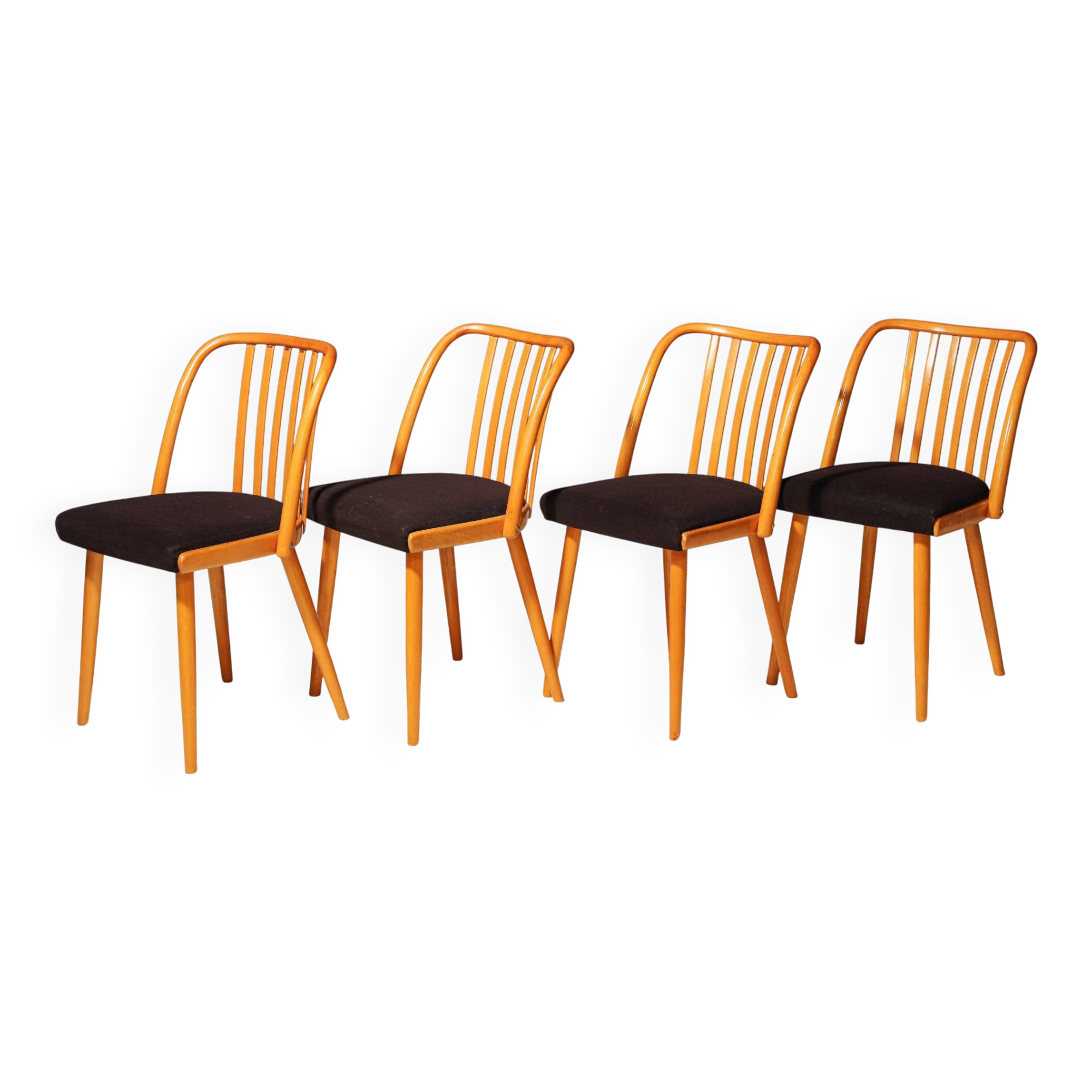 Set of Four Wooden Chairs | Antonín Šuman, 20th Century