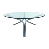 Round glass coffee table Ø90