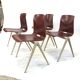 Lot of 4 vintage chairs Galvanitas S22 in the Netherlands