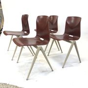 Lot of 4 vintage chairs Galvanitas S22 in the Netherlands