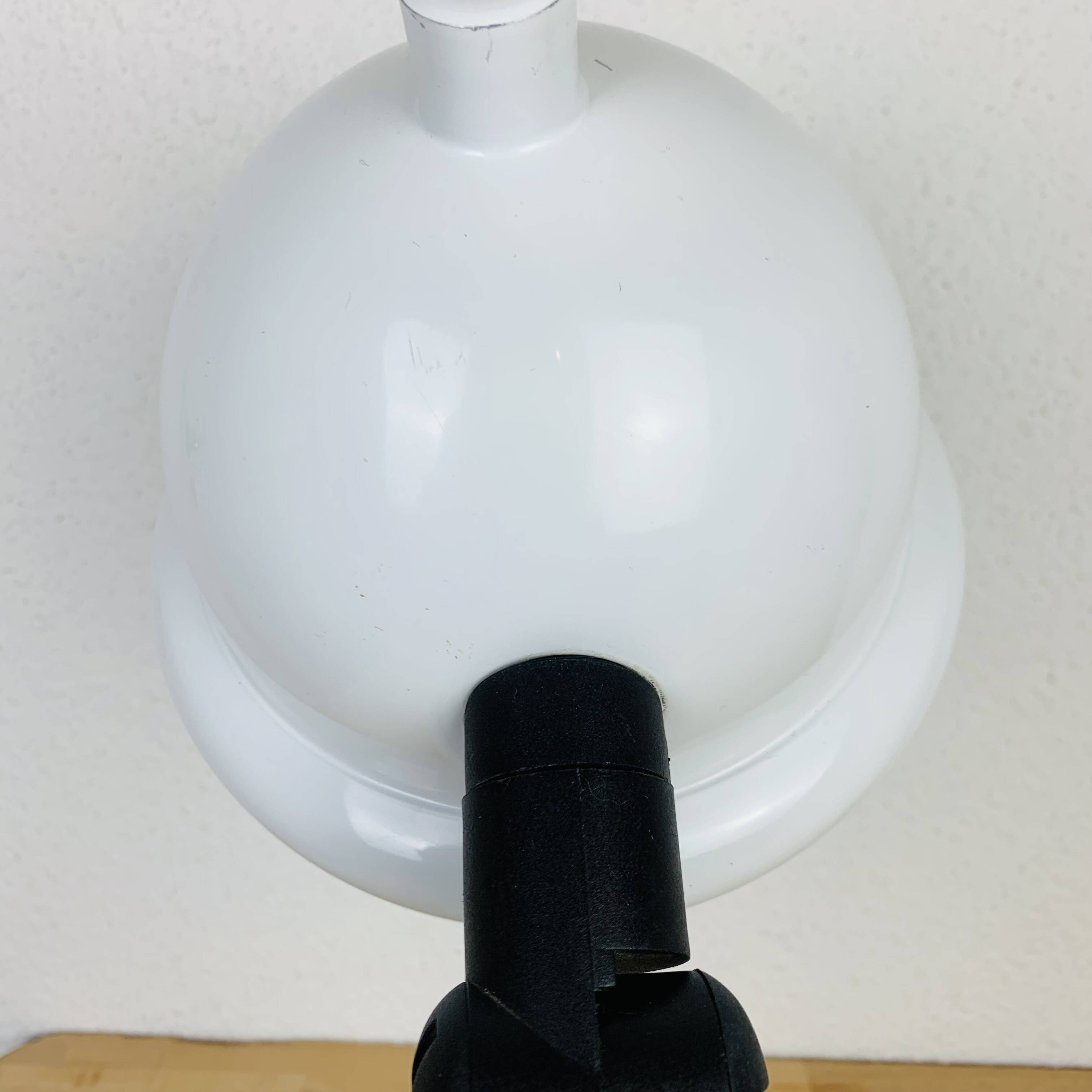 Lampe de bureau en métal blanc, Ikea années 80