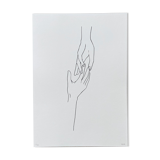 Art print "Hands" by Iosephine Prints - black