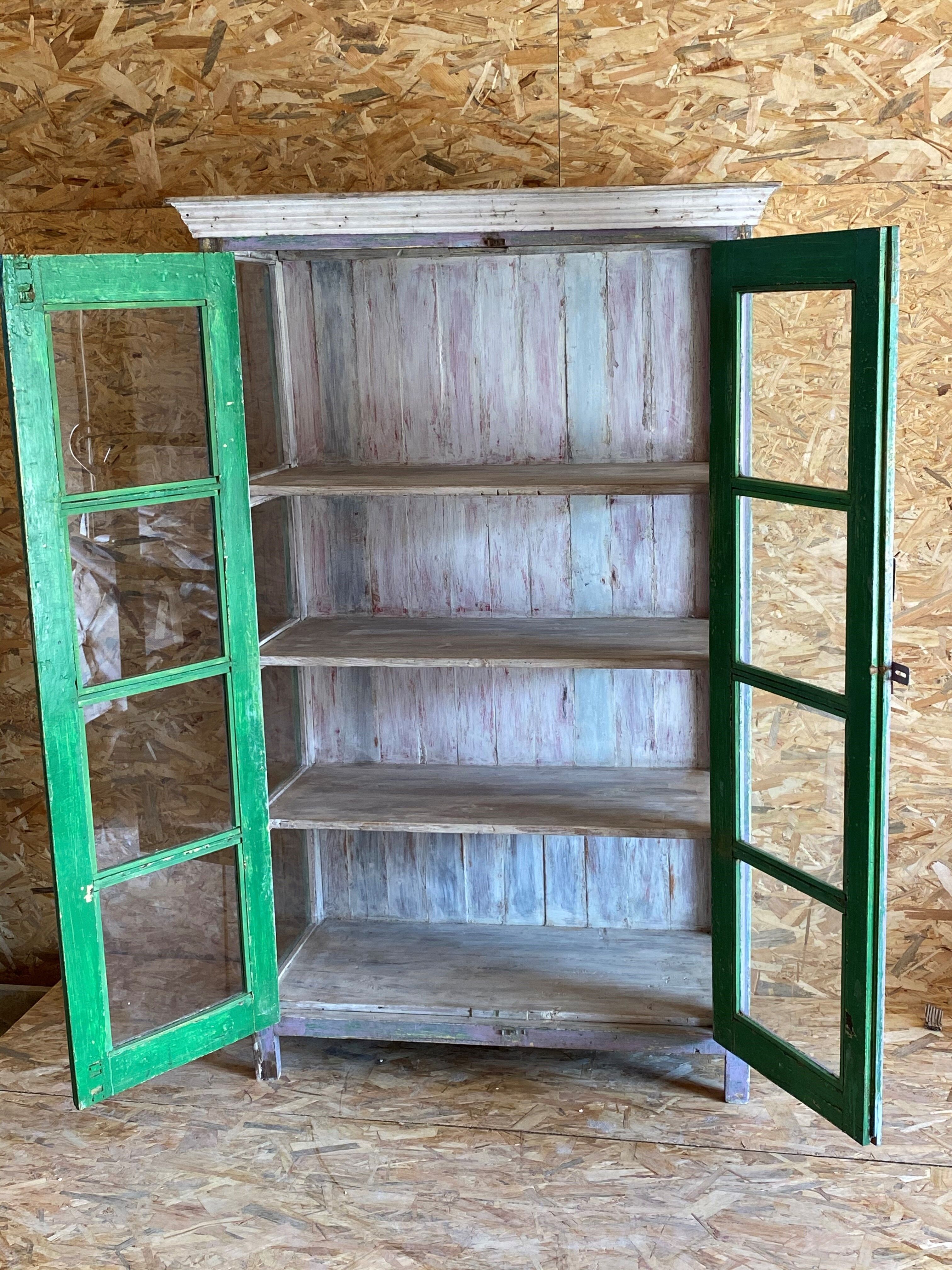 Antique teak showcase