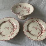 3 red compotiers Gien Iron Land The 20th century Martinets