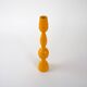 Mustard-colored candlestick, Danish design, 1970s, made in Denmark