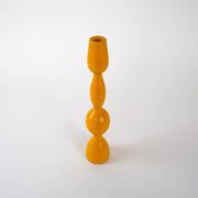 Mustard-colored candlestick, Danish design, 1970s, made in Denmark