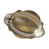 Empty metal basket pocket silver metal pocket