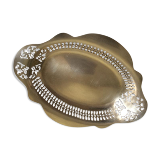 Empty metal basket pocket silver metal pocket