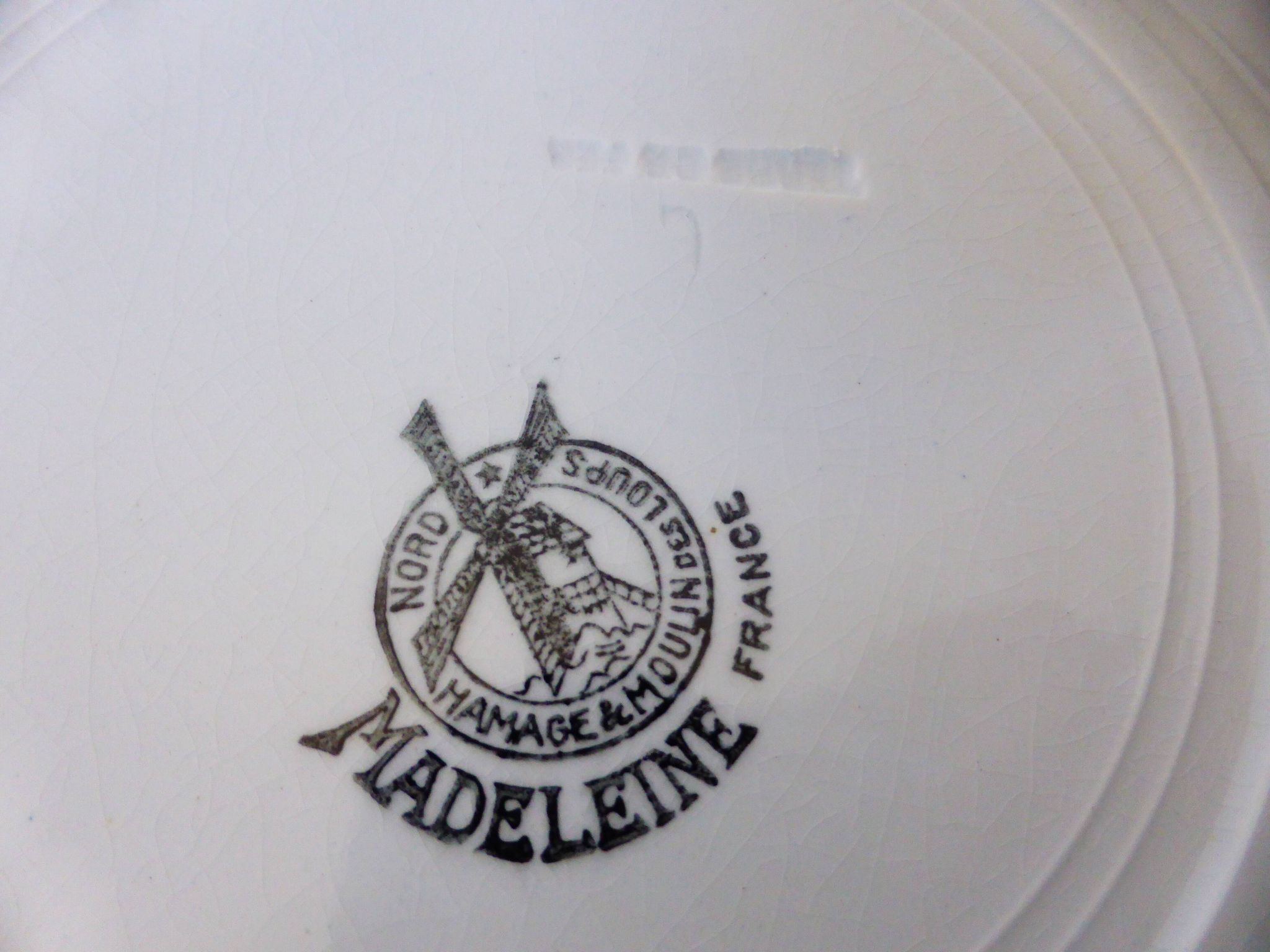 6 flat plates from Moulin des Loups and Hamage, Madeleine model 2106199