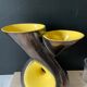 Vase jaune et noir