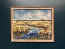 Danish Oil on Canvas Marsklandskap från Ribe” by Niels Mandrup Bruun