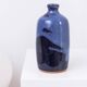 Navy Blue Glazed Ceramic Vase by Wolfgang Thibault Keramik – Mid-Century 1970s Studio Vase