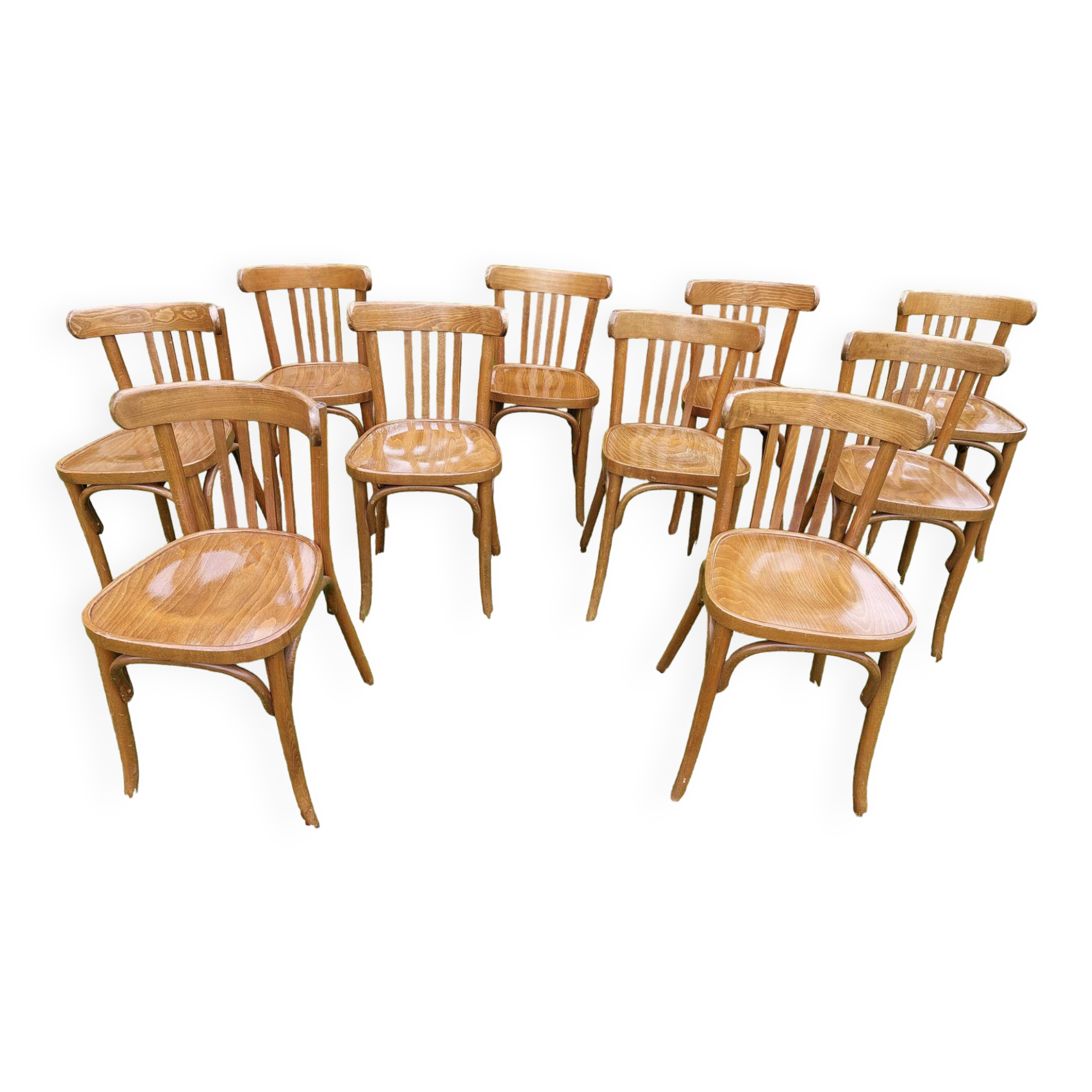 10 Baumann style bistro chairs