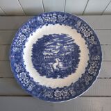 Plat rond ceramique bleue memory lane