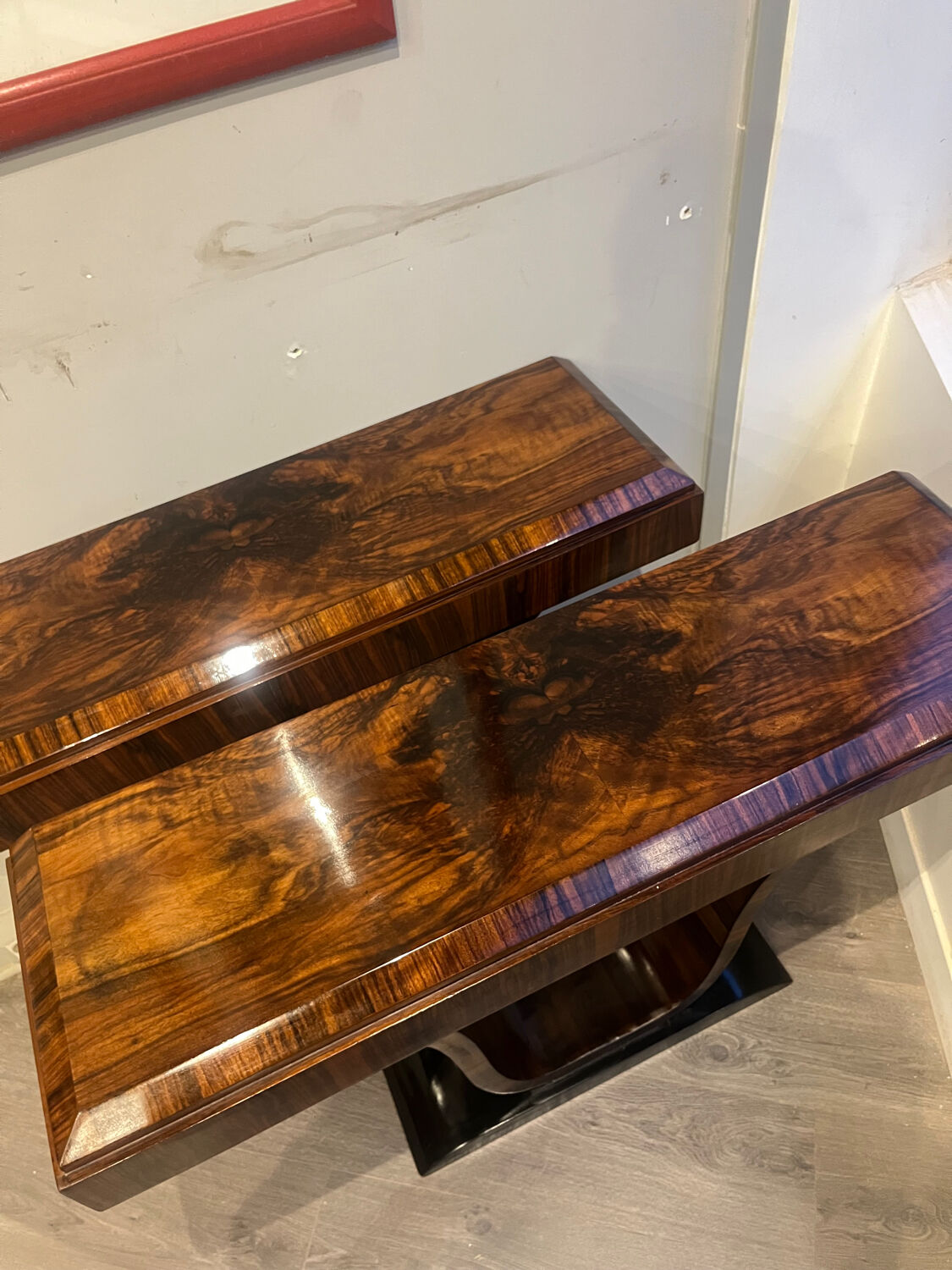 Art Deco pair of consoles