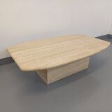 Table basse vintage en travertin des années 80