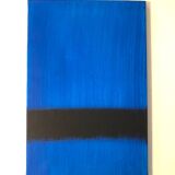 Tableau bleu abstrait