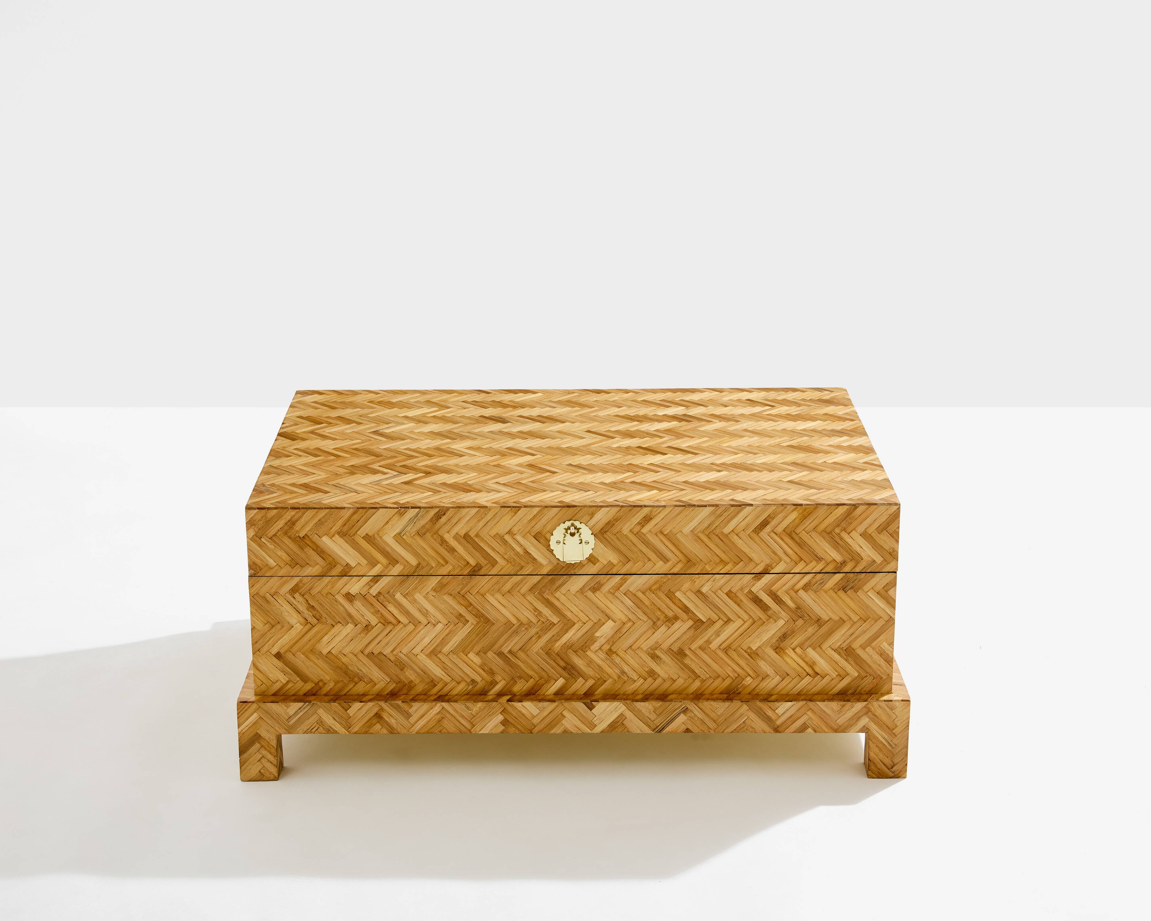 Bamboo and brass marquetry chest, Maison & Jardin Gallery, 1970