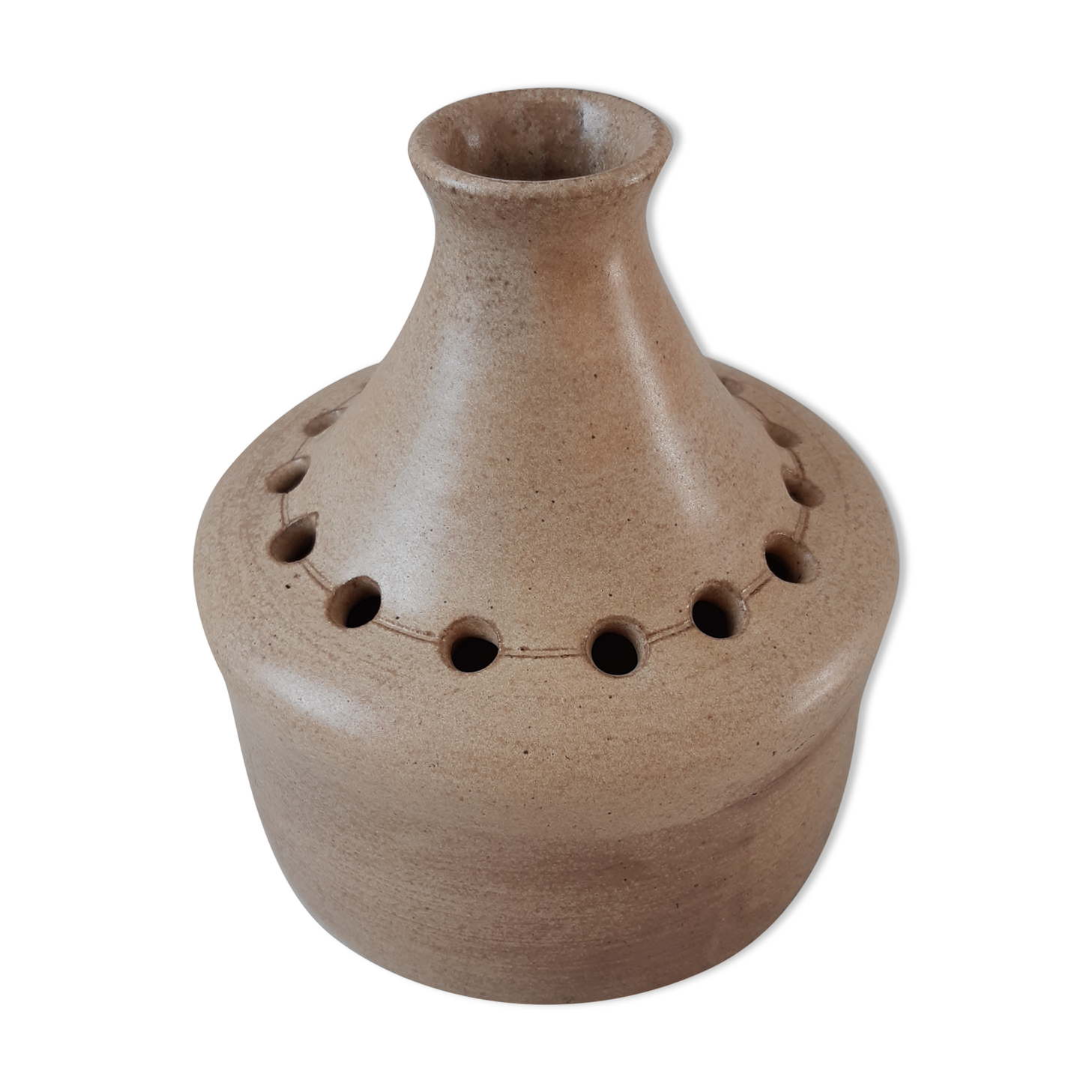 Handmade sandstone soliflore picflower vase 70s