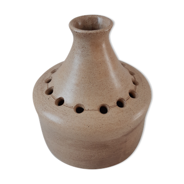 Handmade sandstone soliflore picflower vase 70s
