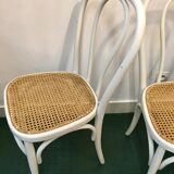 Pair of chairs bistro cane