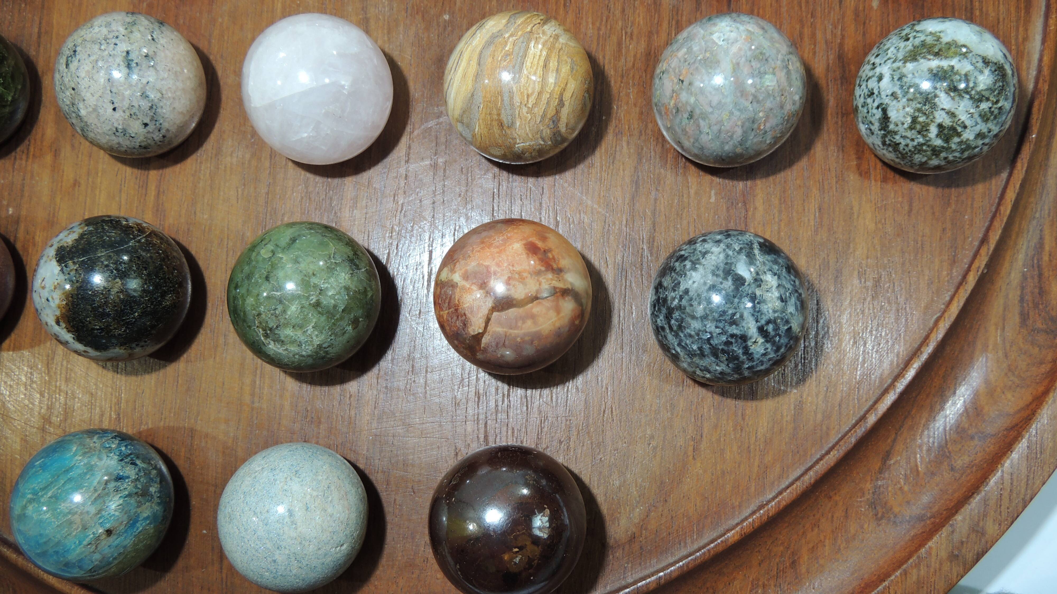 Vintage solitaire game semi gem stones