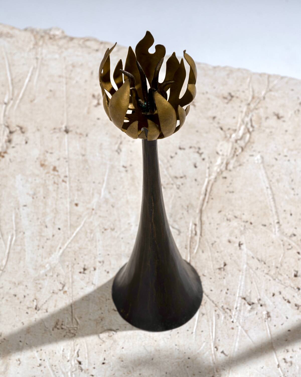 Pair of candlesticks "Flames" by Hervé van der Straeten