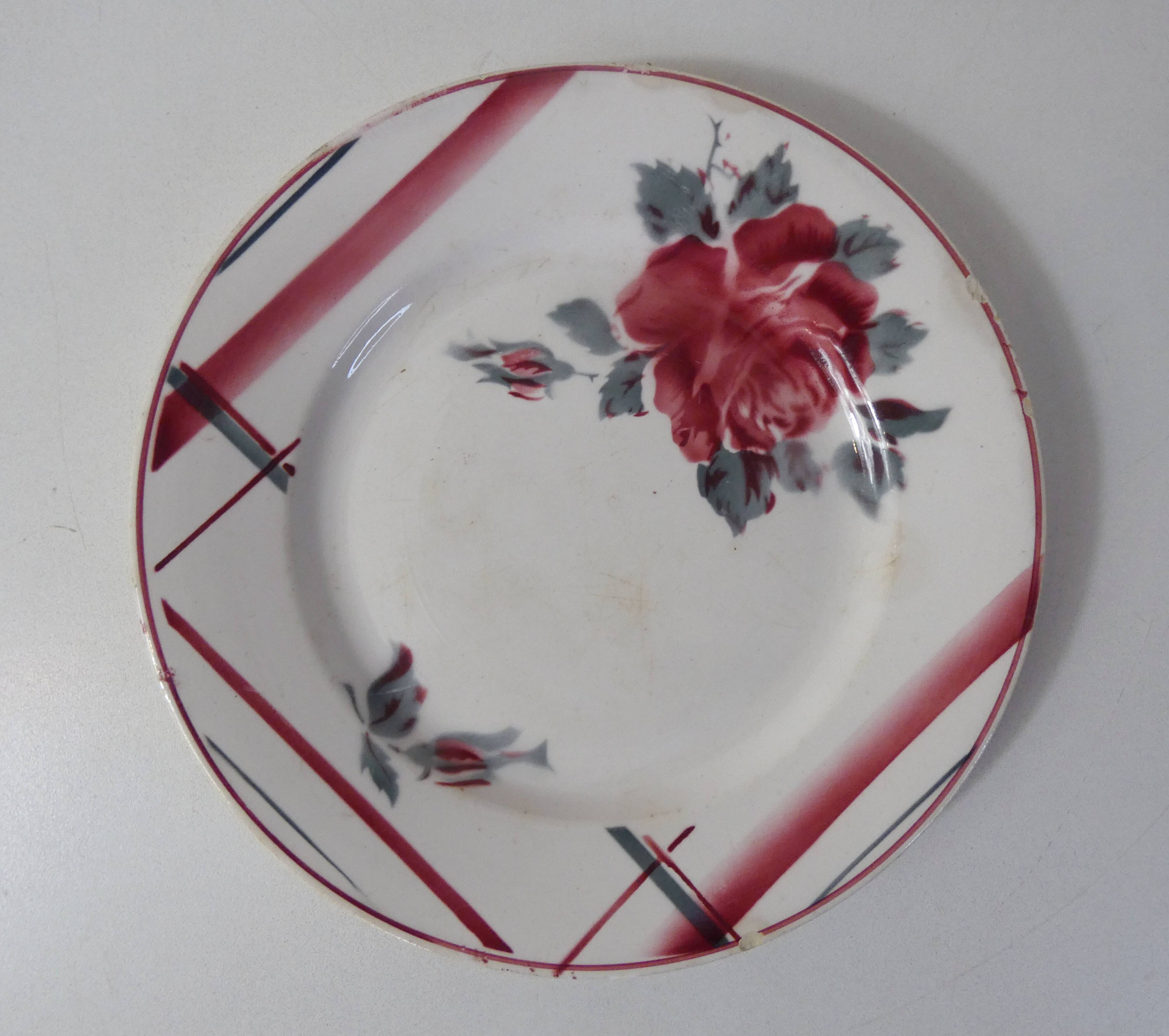 Digoin sarreguemines 2 flat plates la rose